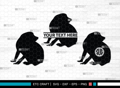 Meerkat Monogram, Meerkat Silhouette, Meerkat SVG, Surikats Svg, Animals Svg, Meerkats Family Svg, Safari Animals Svg, SB00293 SVG ETC Craft 