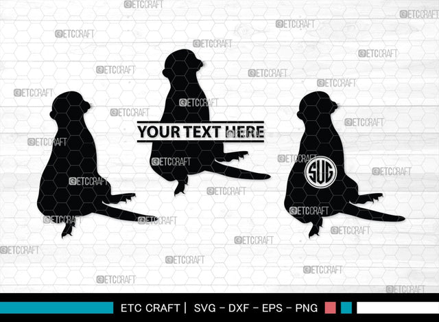 Meerkat Monogram, Meerkat Silhouette, Meerkat SVG, Surikats Svg, Animals Svg, Meerkats Family Svg, Safari Animals Svg, SB00293 SVG ETC Craft 