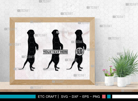 Meerkat Monogram, Meerkat Silhouette, Meerkat SVG, Surikats Svg, Animals Svg, Meerkats Family Svg, Safari Animals Svg, SB00293 SVG ETC Craft 