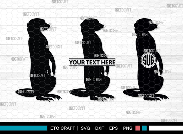 Meerkat Monogram, Meerkat Silhouette, Meerkat SVG, Surikats Svg, Animals Svg, Meerkats Family Svg, Safari Animals Svg, SB00293 SVG ETC Craft 
