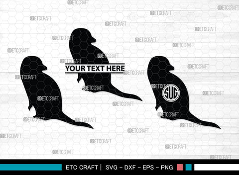 Meerkat Monogram, Meerkat Silhouette, Meerkat SVG, Surikats Svg, Animals Svg, Meerkats Family Svg, Safari Animals Svg, SB00293 SVG ETC Craft 