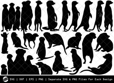 Meerkat SVG | Animal SVG | Silhouette Bundle | SVG Cut File SVG ETC Craft 