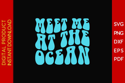 Meet Me At The Ocean Retro Summer Vacation SVG PNG PDF Cut File SVG Creativedesigntee 