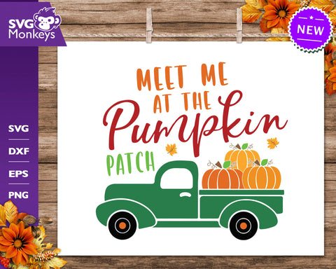 Meet Me At The Pumpkin Patch Svg, Fall Truck Svg, Pumpkin Patch Svg SVG SvgMonkeys 