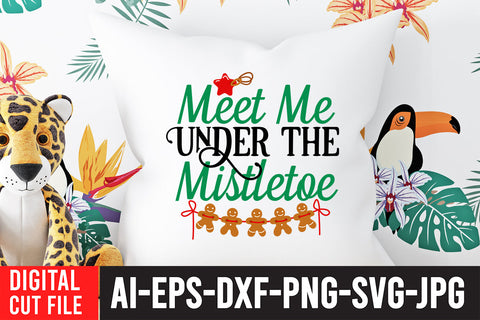 Meet Me Under the Mistaoe SVG Design SVG BlackCatsMedia 