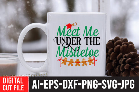 Meet Me Under the Mistaoe SVG Design SVG BlackCatsMedia 