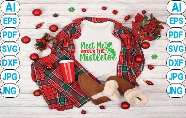 Meet Me Under The Mistletoe SVG Craftlabsvg24 