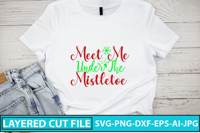 Meet Me Under The Mistletoe SVG Design SVG Syaman 