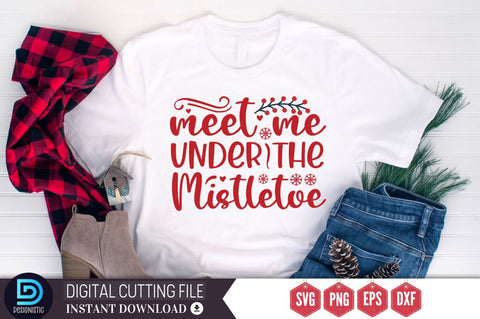 Meet me under the mistletoe SVG, Meet me under the mistletoe SVG DESIGNISTIC 