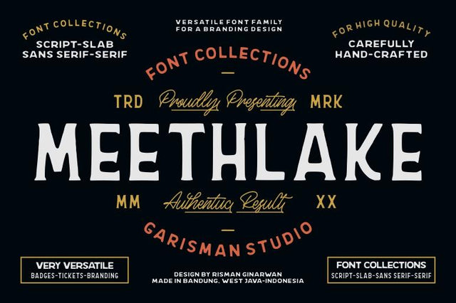 Meethlake Typeface Font Garisman Studio 