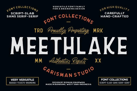 Meethlake Typeface Font Garisman Studio 