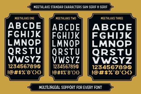 Meethlake Typeface Font Garisman Studio 