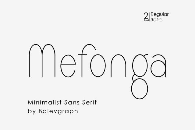 Mefonga - Minimalist Sans serif Font Balevgraph Studio 