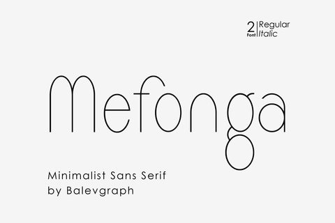 Mefonga - Minimalist Sans serif Font Balevgraph Studio 