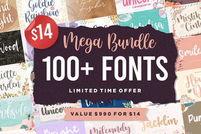 Mega Bundle 100 Plus Font | Limited Time Offer Font Balpirick 