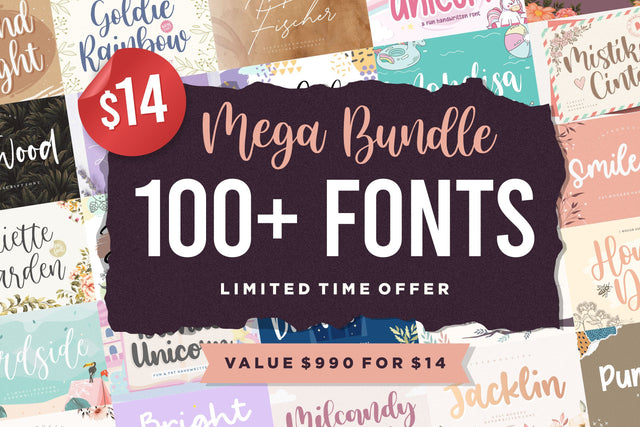 Mega Bundle 100 Plus Font | Limited Time Offer Font Balpirick 