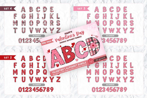 MEGA BUNDLE - Entire Doodle Alphabet, Number PNG Sublimation SVG Regulrcrative 