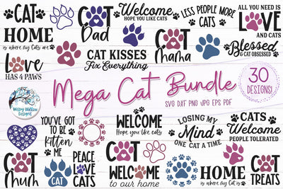 Mega Cat SVG Bundle SVG Wispy Willow Designs 