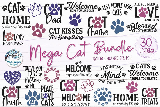 Mega Cat SVG Bundle SVG Wispy Willow Designs 