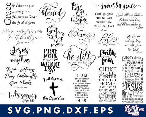 MEGA Christian Svg Bundle | Christian Sign| Farmhouse Svg SVG Crafty Mama Studios 