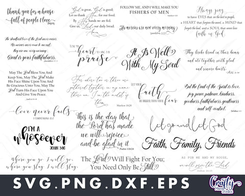 MEGA Christian Svg Bundle | Christian Sign| Farmhouse Svg SVG Crafty Mama Studios 