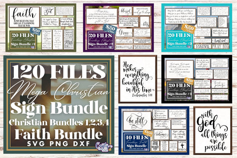 MEGA Christian Svg Bundle | Christian Sign| Farmhouse Svg SVG Crafty Mama Studios 