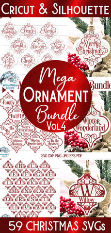 Mega Christmas Ornament SVG Bundle 4 SVG Wispy Willow Designs 