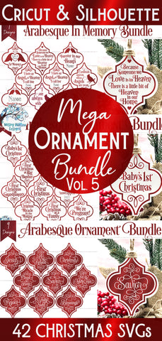 Mega Christmas Ornament SVG Bundle 5 SVG Wispy Willow Designs 