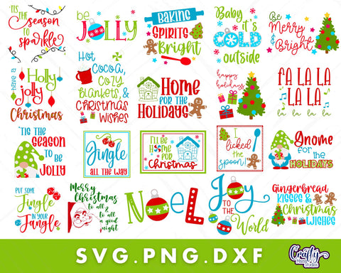MEGA Christmas Svg Bundle #1 | Christmas Sign | Holiday Svg SVG Crafty Mama Studios 