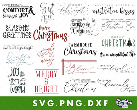 MEGA Christmas Svg Bundle #1 | Christmas Sign | Holiday Svg SVG Crafty Mama Studios 