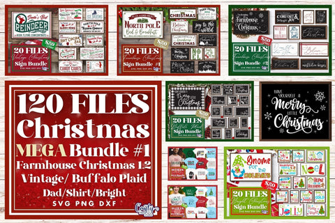 MEGA Christmas Svg Bundle #1 | Christmas Sign | Holiday Svg SVG Crafty Mama Studios 