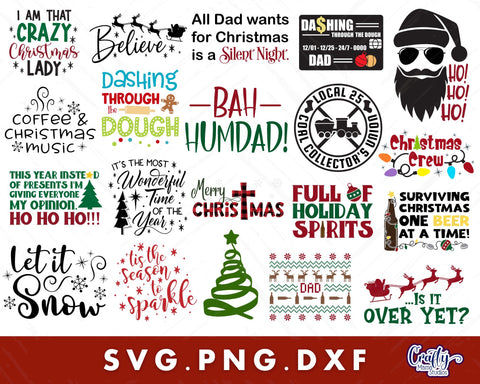 MEGA Christmas Svg Bundle #1 | Christmas Sign | Holiday Svg SVG Crafty Mama Studios 