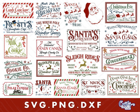 MEGA Christmas Svg Bundle #2 | Christmas Sign | Holiday Svg SVG Crafty Mama Studios 