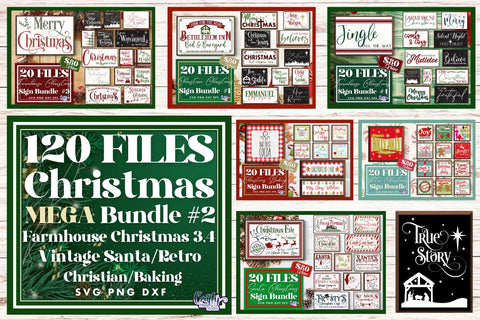 MEGA Christmas Svg Bundle #2 | Christmas Sign | Holiday Svg SVG Crafty Mama Studios 