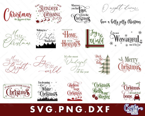 MEGA Christmas Svg Bundle #2 | Christmas Sign | Holiday Svg SVG Crafty Mama Studios 
