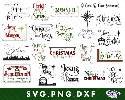 MEGA Christmas Svg Bundle #2 | Christmas Sign | Holiday Svg SVG Crafty Mama Studios 