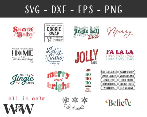Mega Christmas SVG Bundle | 30 Holiday Designs SVG Wood And Walt 