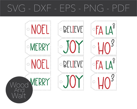 Mega Christmas Tags Bundle SVG | Christmas Cut File | Holiday Gift Labels | Winter Sticker Design | Xmas Presents Tag | Themed Gifts SVG Wood And Walt 
