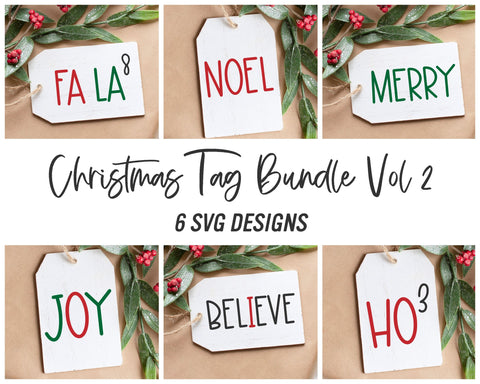 Mega Christmas Tags Bundle SVG | Christmas Cut File | Holiday Gift Labels | Winter Sticker Design | Xmas Presents Tag | Themed Gifts SVG Wood And Walt 