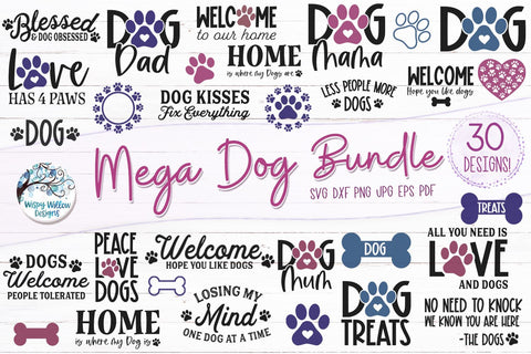 Mega Dog SVG Bundle SVG Wispy Willow Designs 