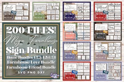 MEGA Farmhouse Svg Bundle | MEGA Farmhouse Sign Svg Bundle SVG Crafty Mama Studios 
