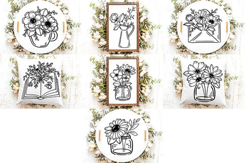 Mega Flower SVG Bundle | 52 Hand Drawn Floral Designs SVG Diva Watts Designs 