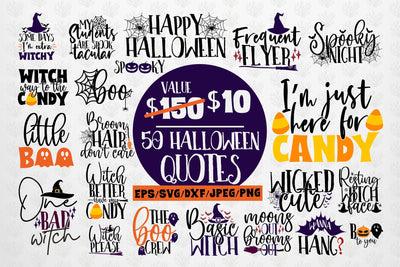 Mega Halloween SVG Bundle - 50 Designs Cut Files SVG CoralCutsSVG 