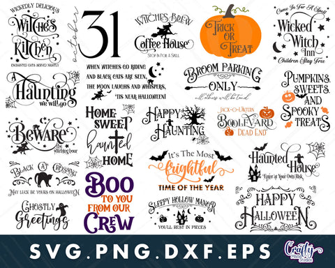 MEGA Halloween Svg Bundle | Halloween Sign Svg SVG Crafty Mama Studios 
