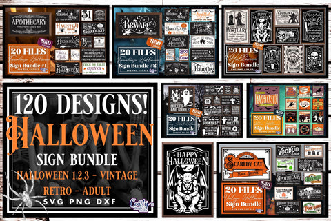 MEGA Halloween Svg Bundle | Halloween Sign Svg SVG Crafty Mama Studios 