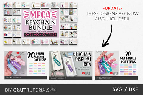 MEGA KEYCHAIN SVG BUNDLE - OVER 600 CUT FILES! SVG DIY Craft Tutorials 