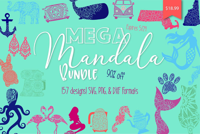 Mega Mandala Bundle Bundle So Fontsy Design Shop 