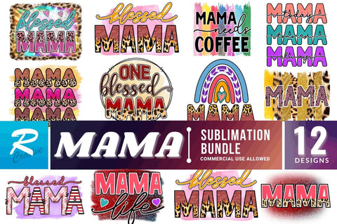 MEGA Mothers Day Sublimation Bundle, Mom SVG Design Bundle Sublimation Regulrcrative 
