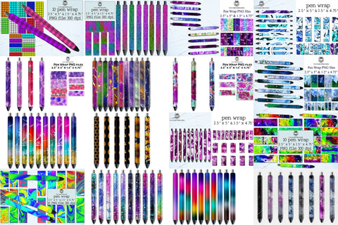 Mega Pen Wrap Bundle, Epoxy Pen Wraps sublimation Bundle Sublimation Natasha Prando 