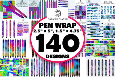 Mega Pen Wrap Bundle, Epoxy Pen Wraps sublimation Bundle Sublimation Natasha Prando 